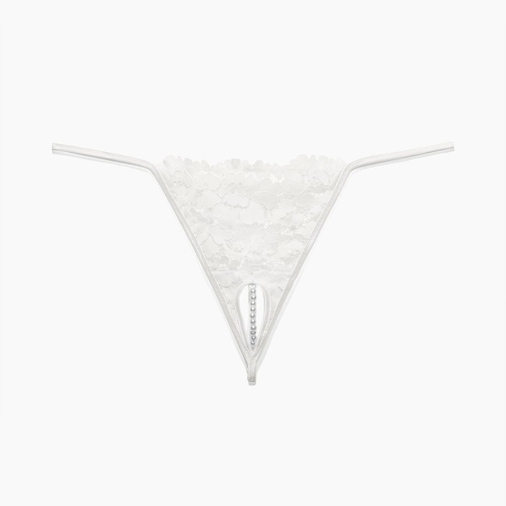 CROTCHLESS STRING OF PEARLS THONG